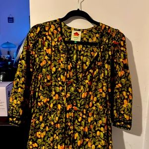 Farm Rio autumn colored long flowy dress